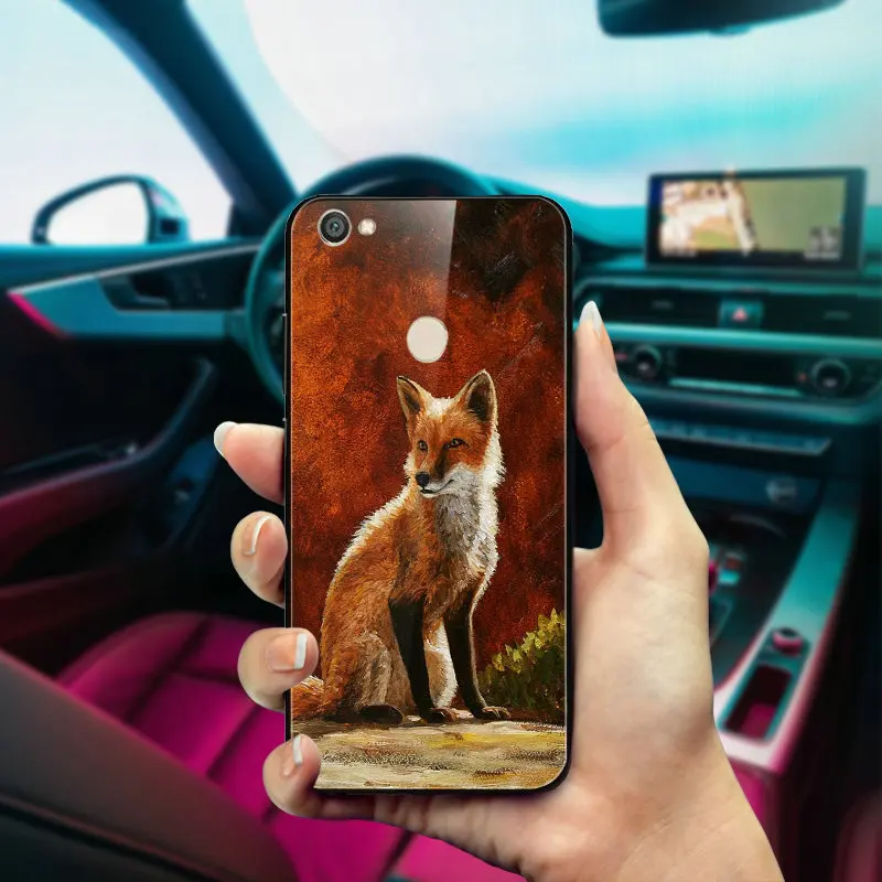 Чехлы для телефонов из закаленного стекла Xiaomi Mi Redmi Note 4 4X 5 5A 6 7 7A 8 8A 9 SE Pro Lite Cute Fox in