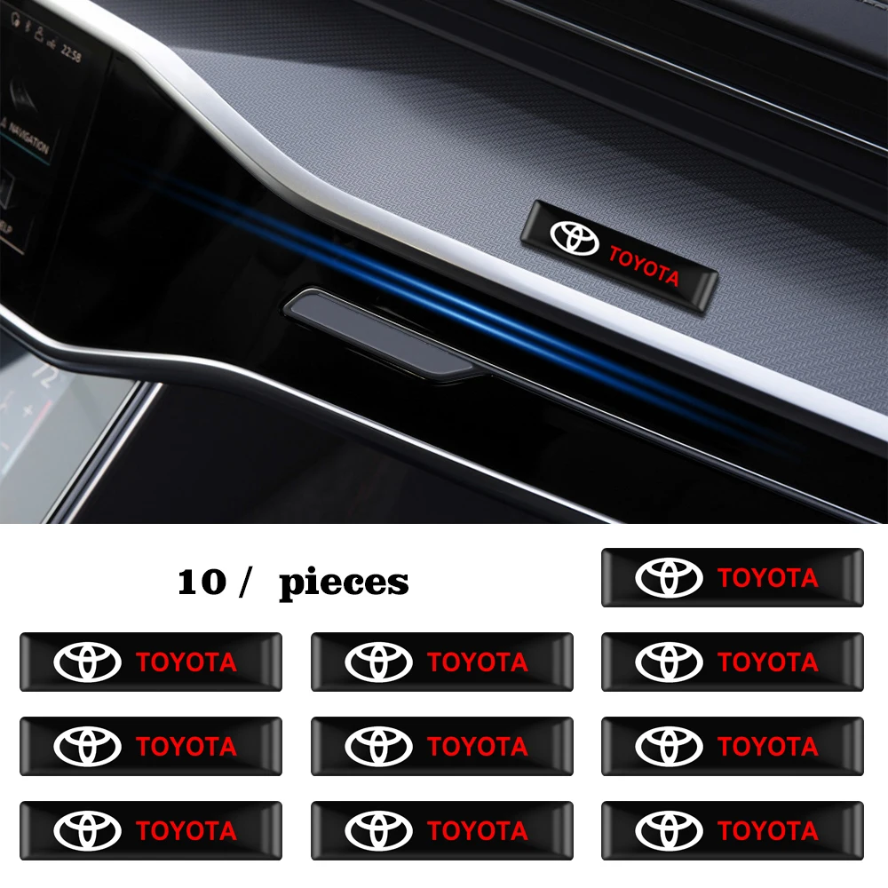 10 шт. Декоративные Значки для Toyota Corolla Yaris Rav4 Avensis Auris Camry C hr 86|Наклейки на