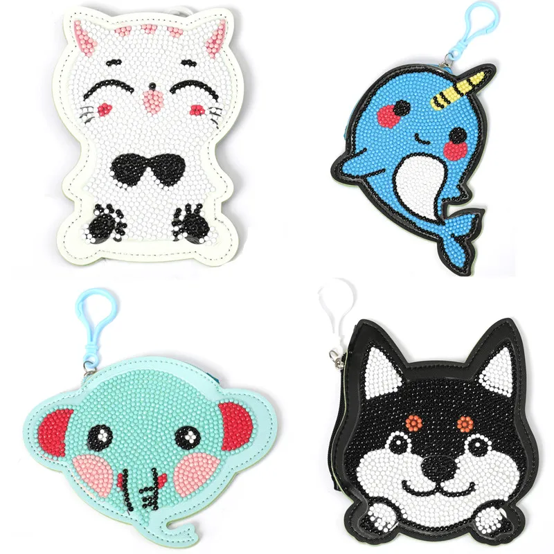 Бумажник сделай сам с изображением алмазов животных дельфинов собак слонов