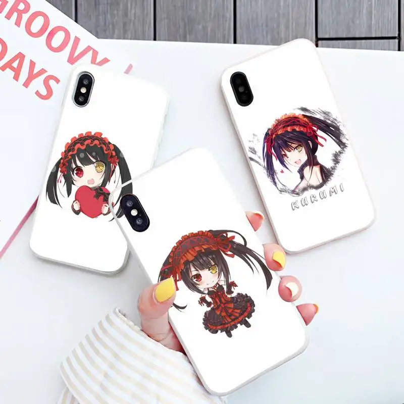 

Tokisaki Kurumi Phone Case Candy Color for iPhone 6 6S 7 8 11 12 XS X SE 2020 XR mini pro Plus MAX funda