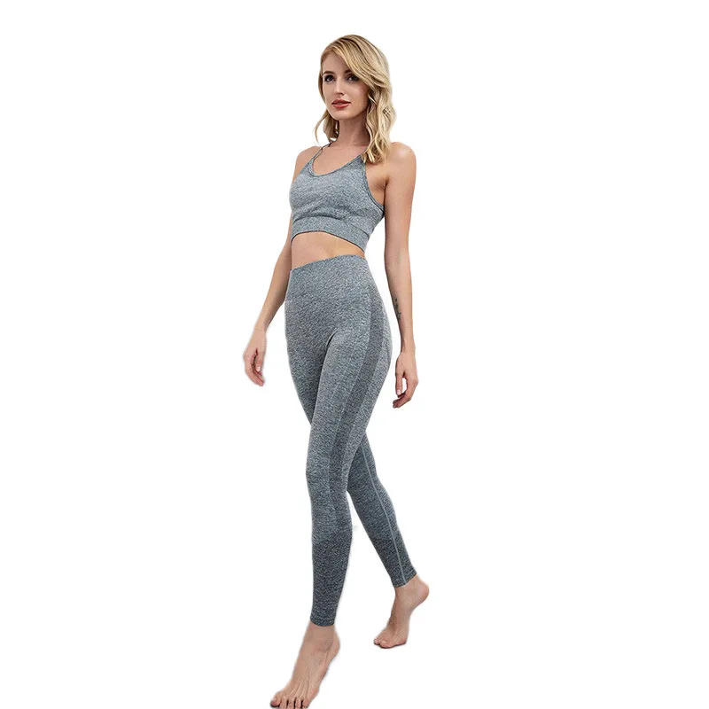 

2 Piece Set Seamless Fitness Suit Women Yoga Sets Women Sports Bra + Leggings Workout Clothes Set Women Gym Clothing Sportswear