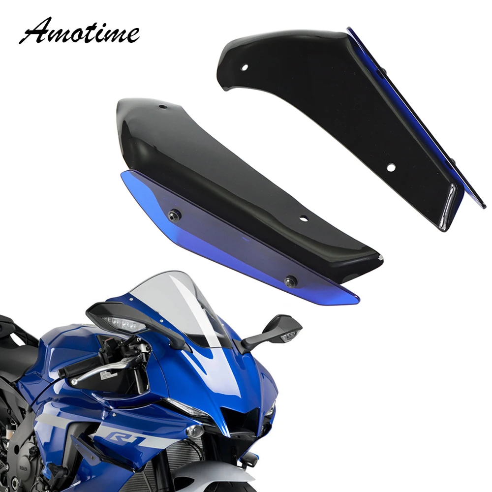 For YAMAHA YZF-R1 YZF R1 2020 2021 2022 Motorcycle Fairing Parts Aerodynamic Wing Kit Fixed Winglet Fairing Wing