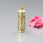 TGB052 Тибетский белый металлический медный мантр молитвенный ящик Тибет ГАУ подвеска амулет цилиндрический медальон