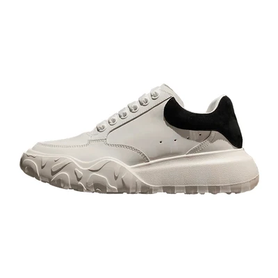 

Thick-soled Platform White Sneakers All-match Genuine Leather Lace-Up Height Increasing 2021 Sports Woman Shoes Autumn Spring