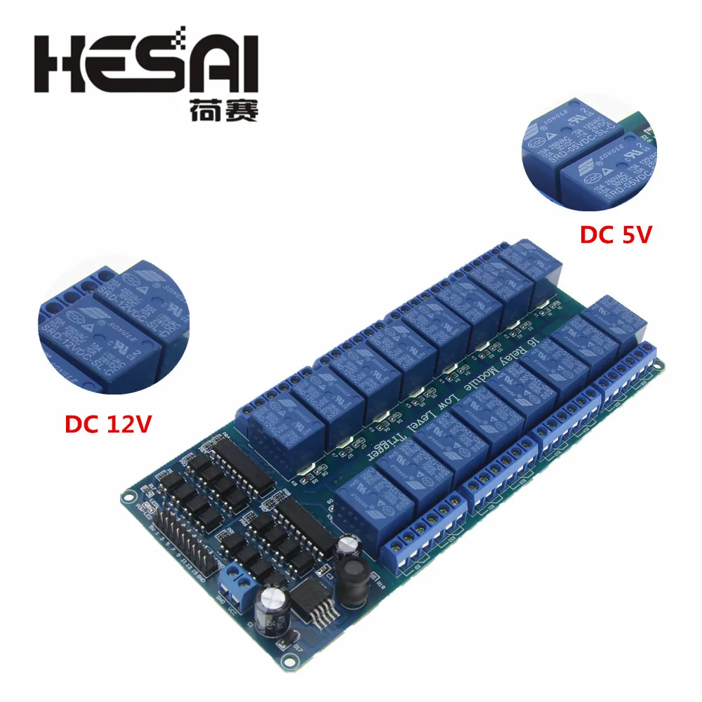 16 канальное реле защитный модуль постоянного тока 5 в 12 В с оптроном LM2576