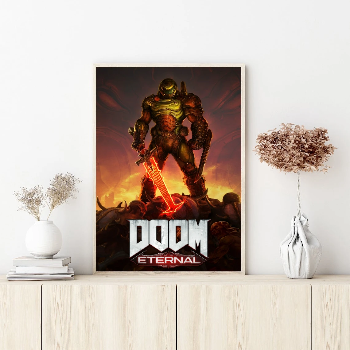 

Doom Pc Game Poster Picture Game Wall Art Canvas Painting Bedroom Living Room Home Decoration (No Frame)
