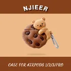 Забавный 3D мультяшный медведь чехол для беспроводных наушников Apple Airpods 1 2 3 Pro симпатичный силиконовый чехол для наушников с зарядкой для Airpods Pro