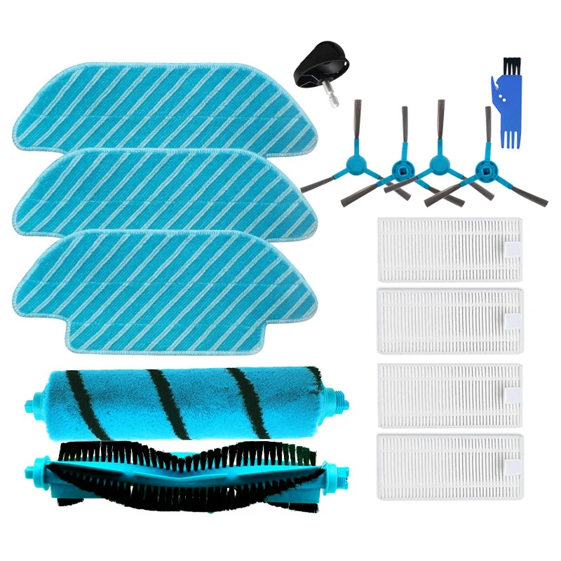 

TOP!-HEPA Filter for Cecotec Conga 4090 5090 Robot Vacuum Cleaner Main Roller Brush Side Brushes Mops Cloth Rags Kit