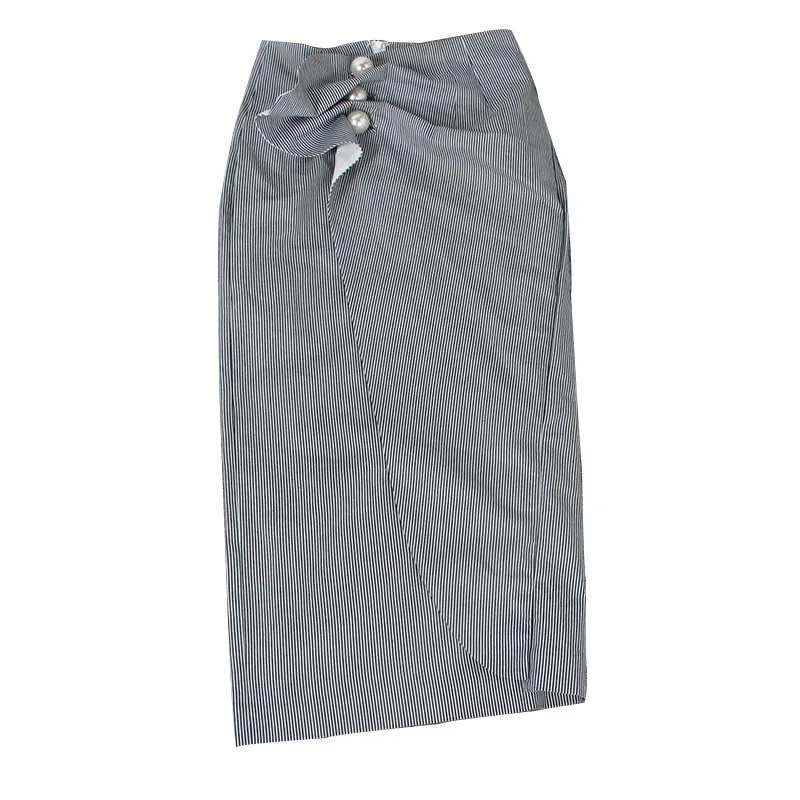 

Net red new striped pleated skirt women's fashion big pearl decoration irregular waist hip skirt