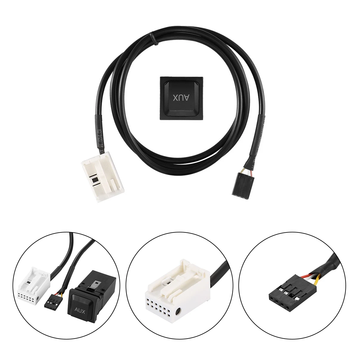 1 шт. Автомобильный USB AUX кабель переключателя гибкий 4 контактный разъем 12