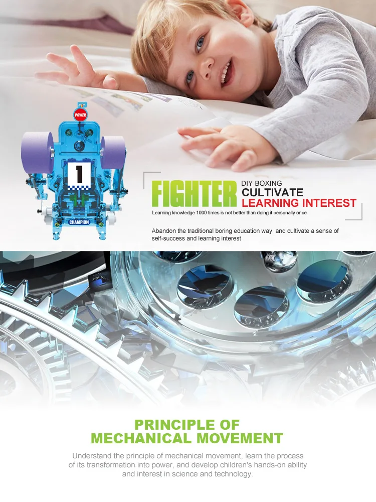 Собери сам РК-робота: игрушка боксерская битва на пульте управления для мальчиков, обучающая на Рождество.