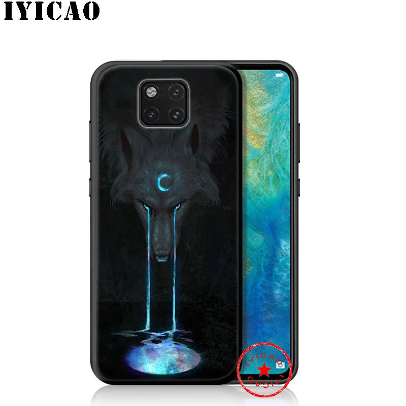 IYICAO Wolf Cool Animal Night мягкий чехол для huawei P30 P20 P10 P9 P8 2017 2016 2015 P Smart Z Plus 2019 mate 20 10 Lite Pro Mini |