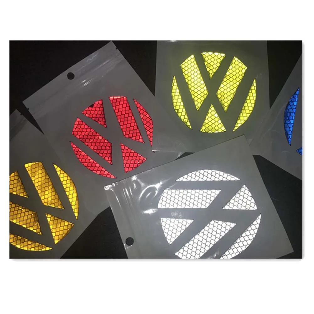 

Car Tail Trunk Emblems Grooves Reflective Styling Stickers for Golf 5 6 7 Sagitar Magotan CC Tiguan POLO R20 GTI