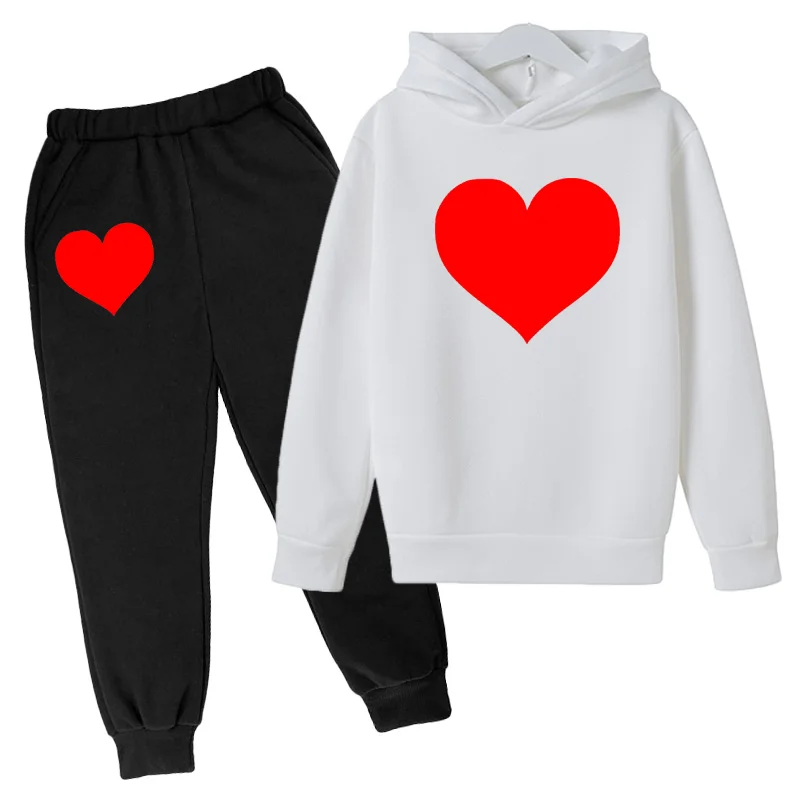 

Than Heart Cute Love Clothes Cartoon Hoodi Childrens Girls Clothing Boy Hoodie Autumn Girls Kids Gift Sweatshirt Casual Costume