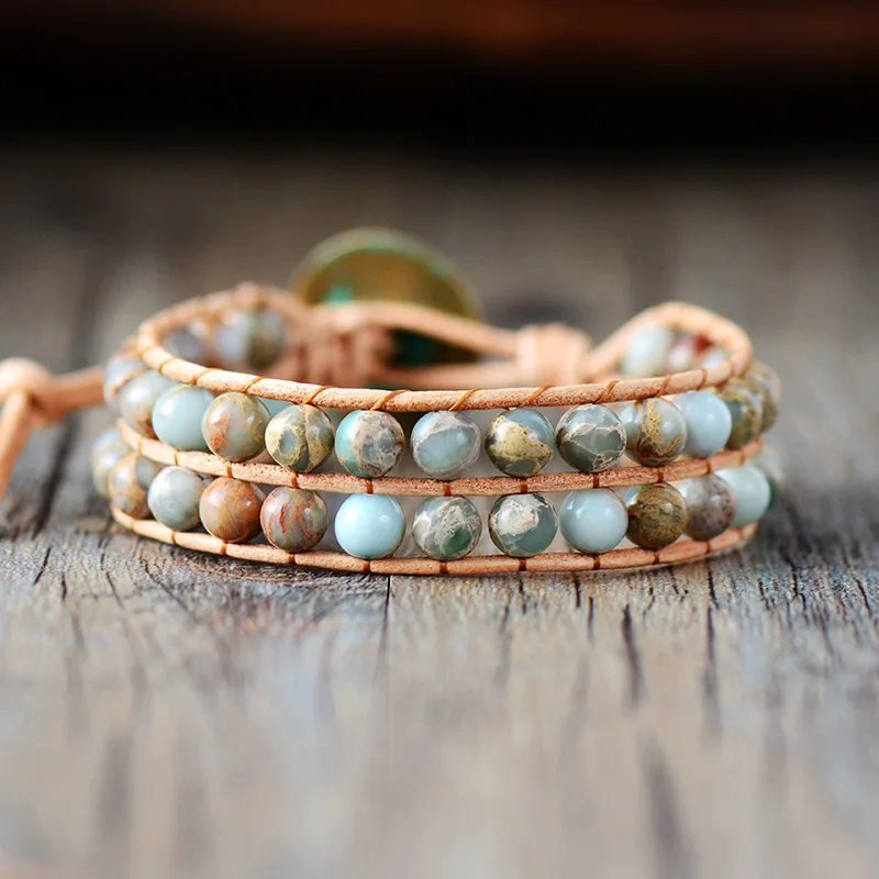 Браслет-манжета из натуральной кожи 6 мм | Украшения и аксессуары