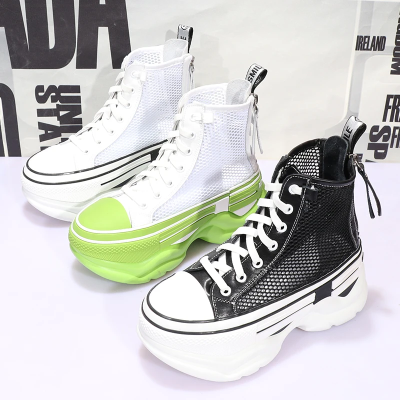 

New Autumn Women Casual Sneakers Ladies High Top Canvas Shoes Girls Soft Sport Sneakers Female Brand Chunky Sneakers Trainers