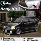 Дефлектор бампера для губ для Suzuki karголосоуниверсал R  Solio передний спойлер юбка для TopGear Тюнинг автомобиляобвесполоса