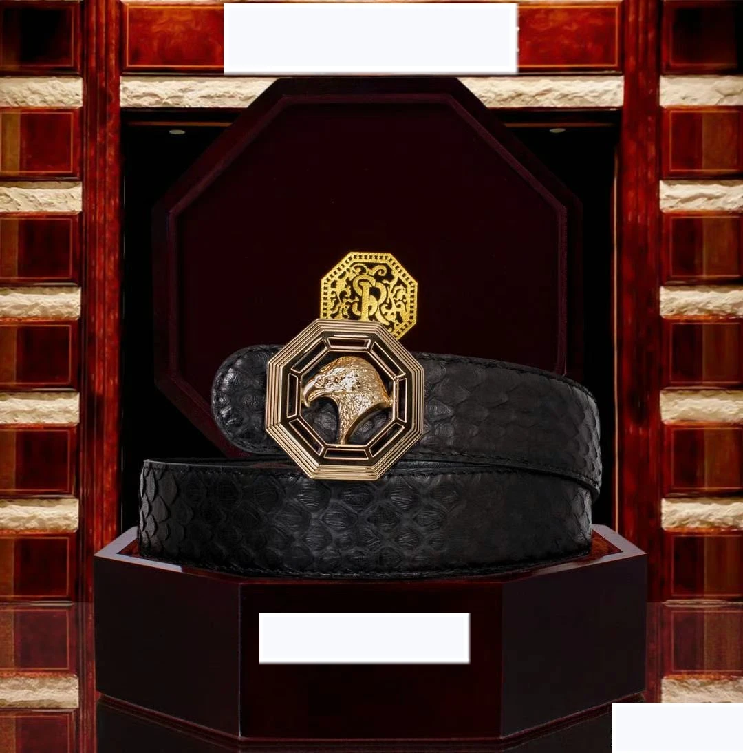 Ремень миллиардера из змеиной кожи мужской 2021 новый стиль модная металлическая