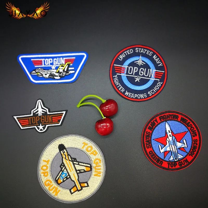 Патчи с вышивкой Top Gun NAVY значок ВВС нашивки для одежды сделай сам полоски