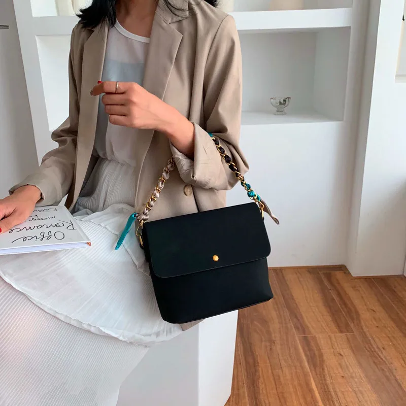 

Women's Designer Handbag High-quality PU Leather Chain Mobile Phone Shoulder Crossbody bags Fashion Simple Small Square Bags