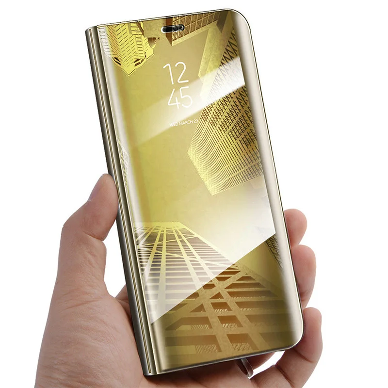 360 Полное покрытие флип Чехол чехол для Huawei Honor 8 9 10 20 Lite роскошное зеркальное покрытие защитной оболочки на Honor 10i 20i View10 20 - Цвет: Золотой