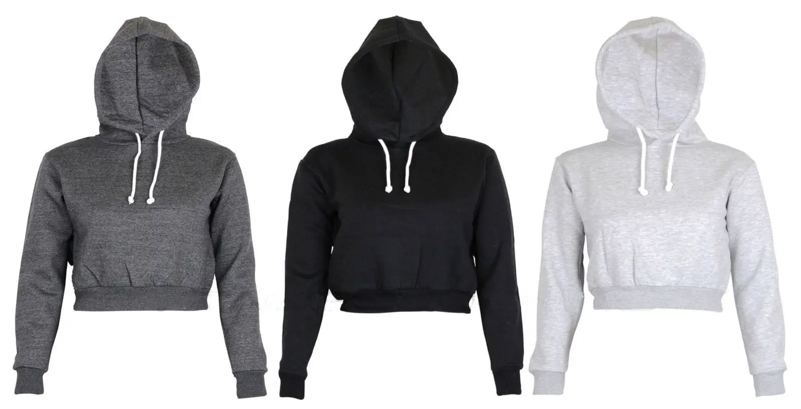Hirigin New Women Full Length Plain & Hangover Crop Top Hoodies Solid Color Hooded full Hoodie Shorts Sweatshirt Size 6-16