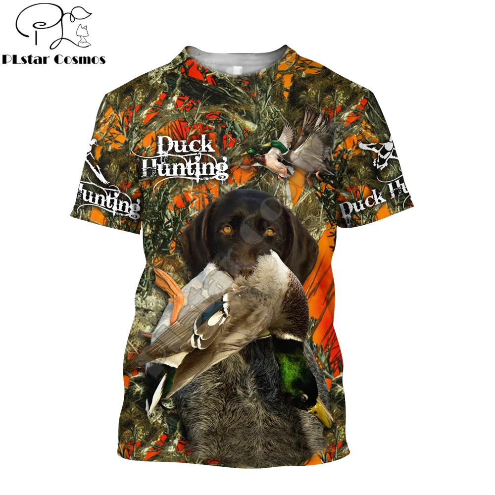 

Summer Cool Hipster Men t-shirt Animal Duck/Deer/Hunting 3D Printed Harajuku Short sleeve T shirt Unisex Casual tops TX0197