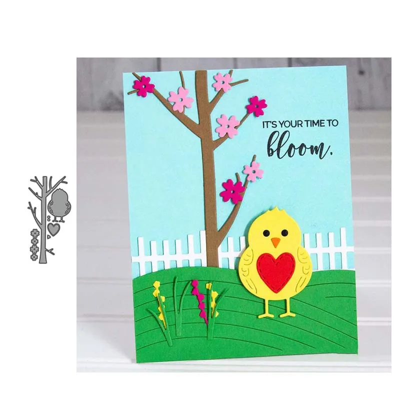 

Tree Flower Chicken Metal Cut Dies Stencils for Scrapbooking Stamp/Photo Album Decorative Embossing DIY Paper Cards