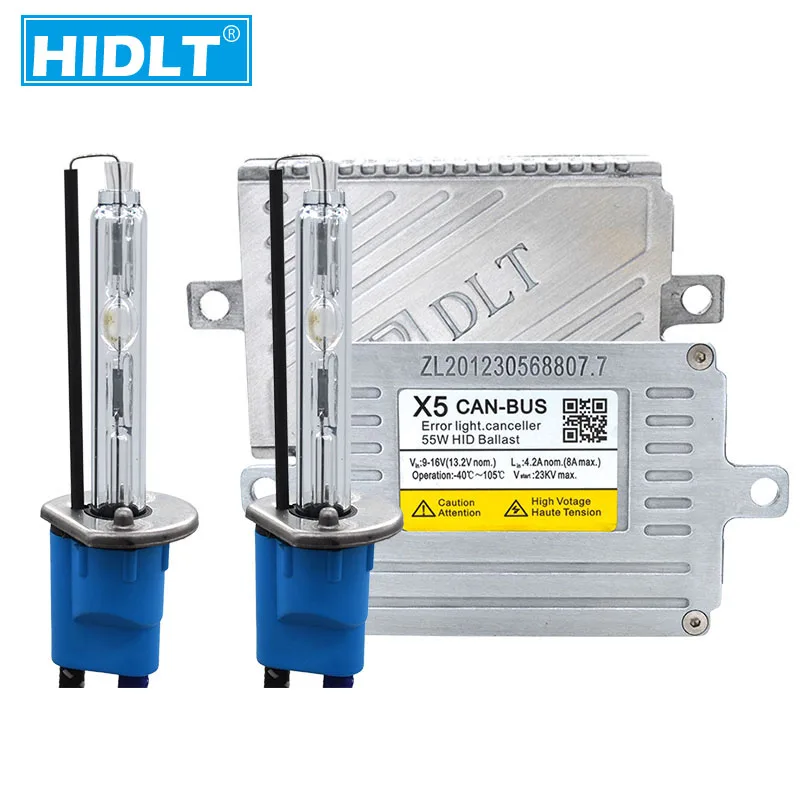 Комплект Ксеноновых Ламп HIDLT 55 Вт Canbus 9012 D2H H1 H11 HB3 H7 5500K автомобильный светильник 12