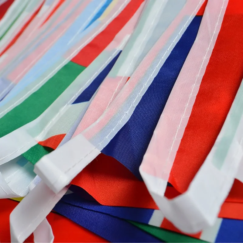 

Hot National Flag Country Team Polyester String Flags For Football Garden Party Bar Club in Stock