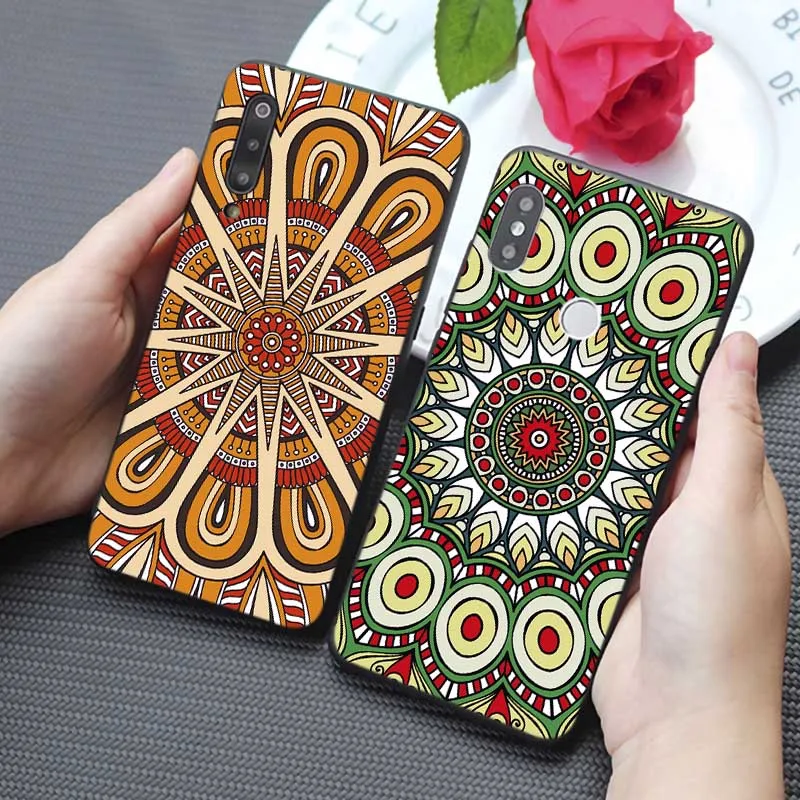 ethnic style Phone Case for samsung galaxy a50 a70 a30 a40 a20 s8 s9 s10 plus Soft silicone Cover |