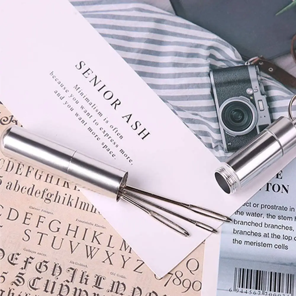 

LMDZ 21 PCS 1.58Inch Large Sharp Eye Sewing Needles Handmade Leather Embroidery Thread Stainless Steel Yarn Knitting Needles