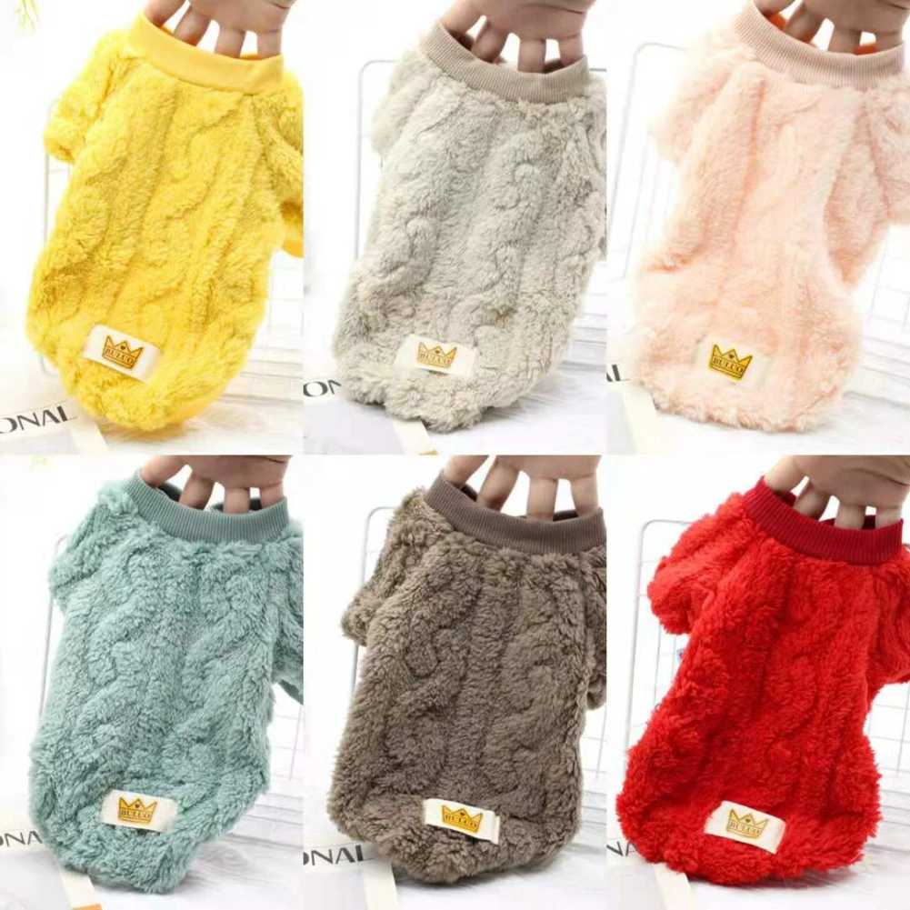 

Warm Fleece Pet Coat Dog Sweater Clothes Double-sided Hoodies Puppy Shirt Jacket French Bulldog Pullover Dog Costume Clothing