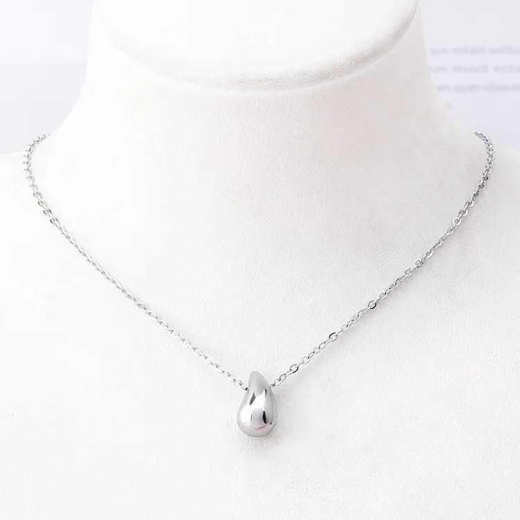 

Waterdrop Minimalist Stainless Steel Gold Pendant Necklace for Women Super Classic Exquisite Smooth Metal Necklace Jewelry