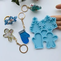 christmas series diy epoxy resin mold xmas tree snowman casting silicone mould for earrings keychains decorative phone oranment