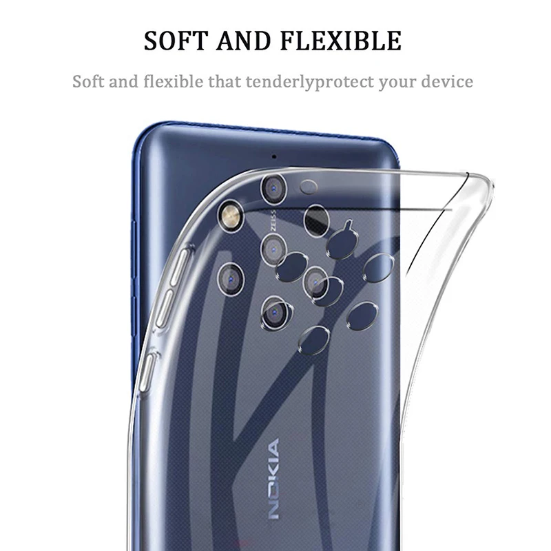 2019 ультратонкий прозрачный чехол из ТПУ для Nokia 9 PureView 5 99 &quotсиликоновый мягкий