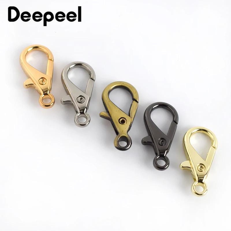 

Deepeel 10/30pcs 6X27mm Metal Lobster Hook Clasp Pendant Keychain Buckle DIY Bags Chain Strap Hang Buckles Hardware Accessories