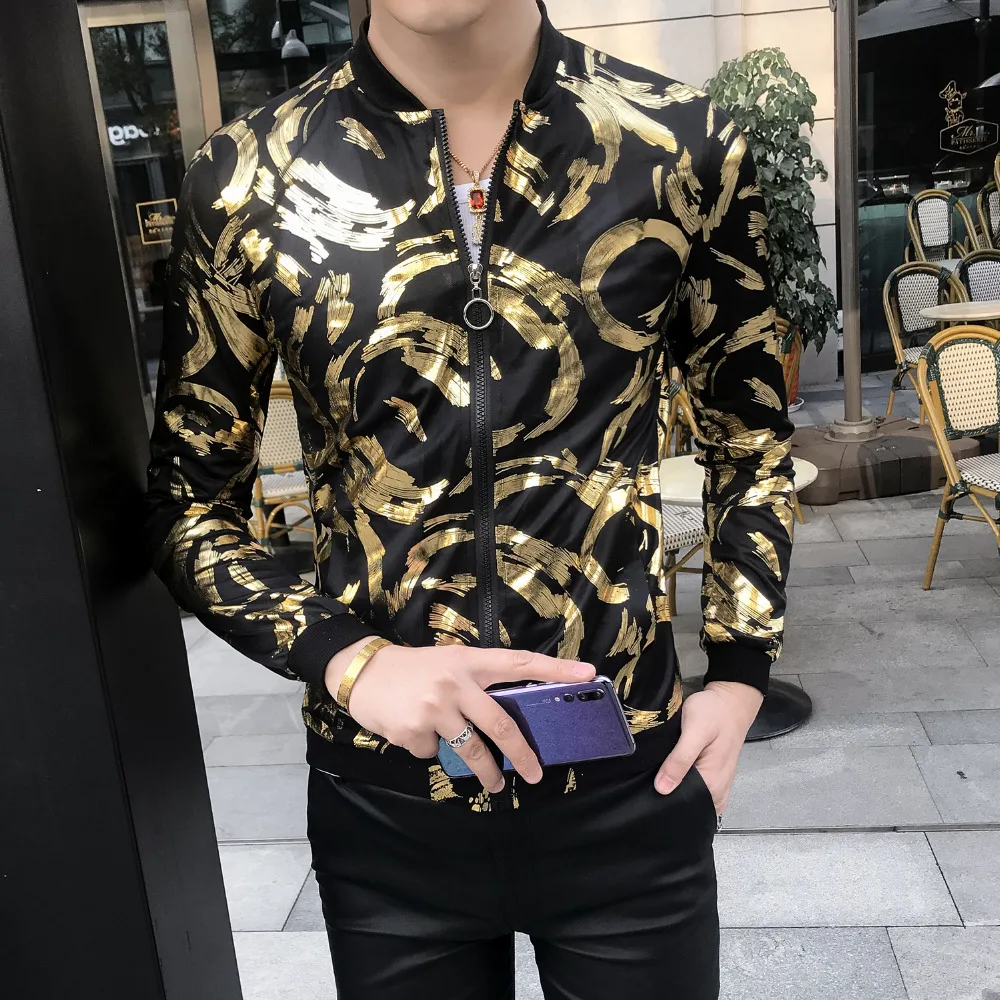 Куртка бомбер мужская приталенная с длинным рукавом уличная одежда повседневная