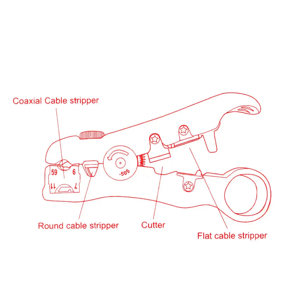 

2Pcs Universal Cutter Stripper Wire Cable Wire Stripping Tools Adjustable Wire Stripper for Coax Cable Telephone Cable Yellow