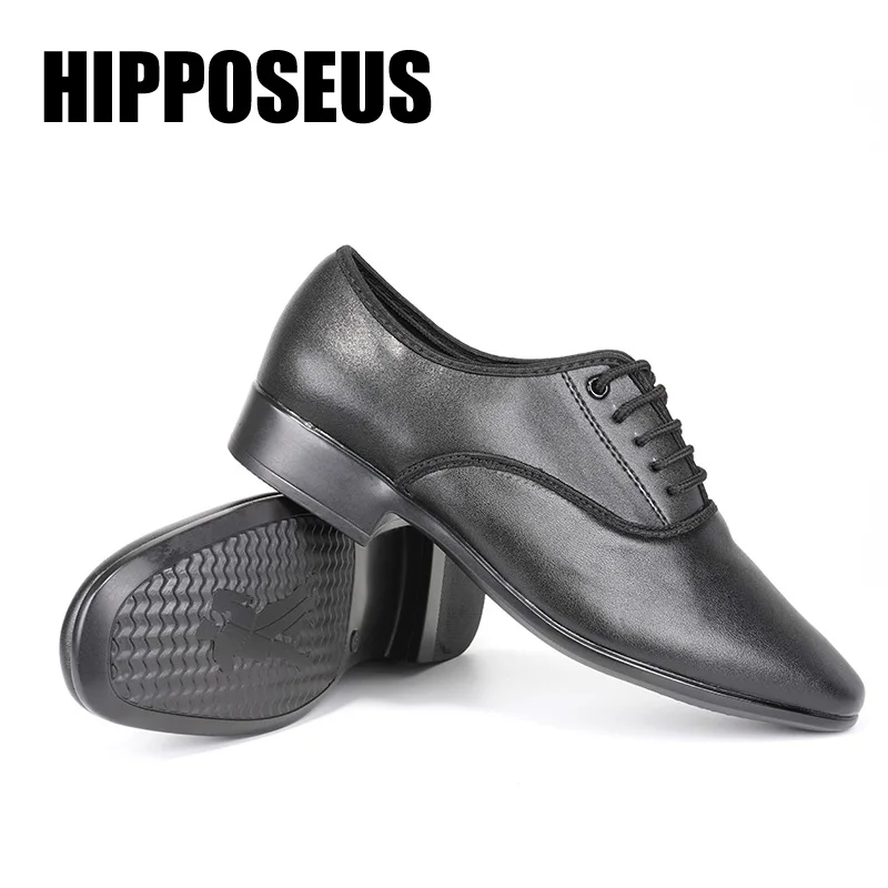 

Hipposeus Boy/Men Dance Shoes Ballroom Latin Dance Shoes Samba Modern Jazz Tango Dancing Shoes Genuine Leather Salsa dance shoes