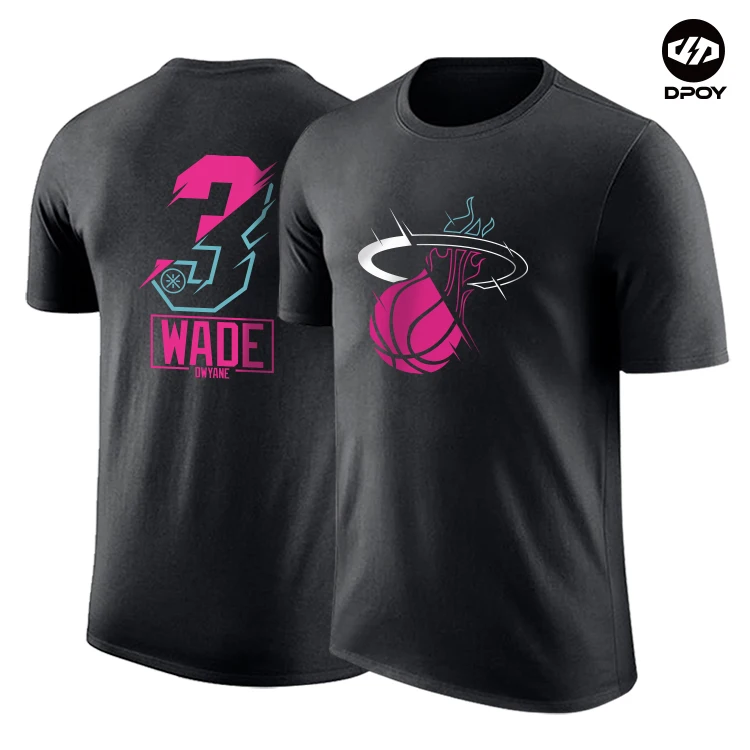 Dwyane Wade Jimmy Butle футболка с короткими рукавами хлопковая Спортивная футболка для баскетбола бренд dpoy