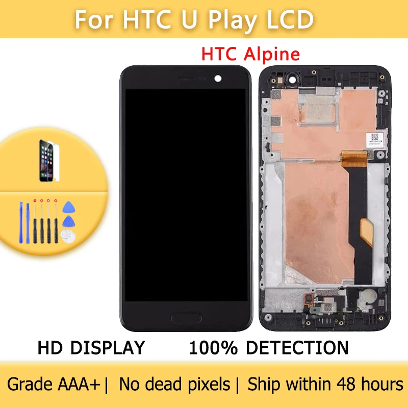 ЖК-дисплей AAA + для HTC U Play Alpine U-2u 2PZM3 сенсорный экран 5 2 дюйма черный цвет с рамкой
