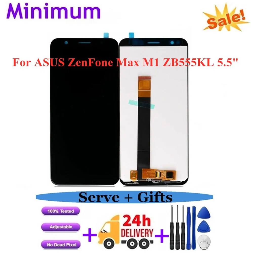 ЖК дисплей 5 дюйма для ASUS ZenFone Max M1 ZB555KL дигитайзер сенсорного экрана в сборе