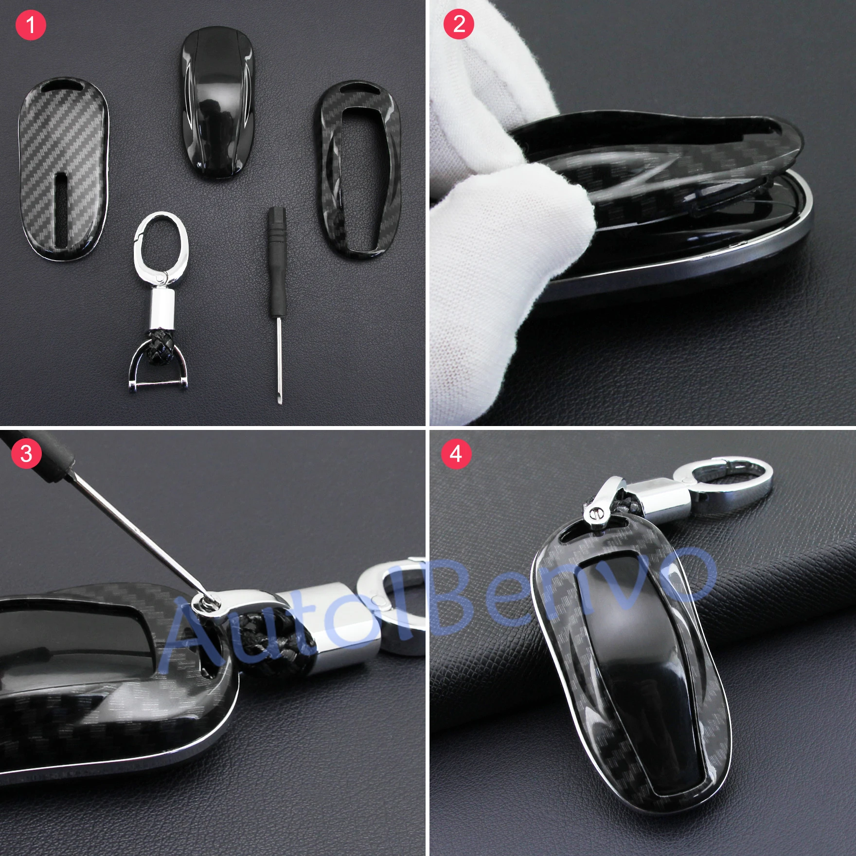 Защитный чехол для ключа Tesla Model 3 из углеродного волокна | Автомобили и мотоциклы