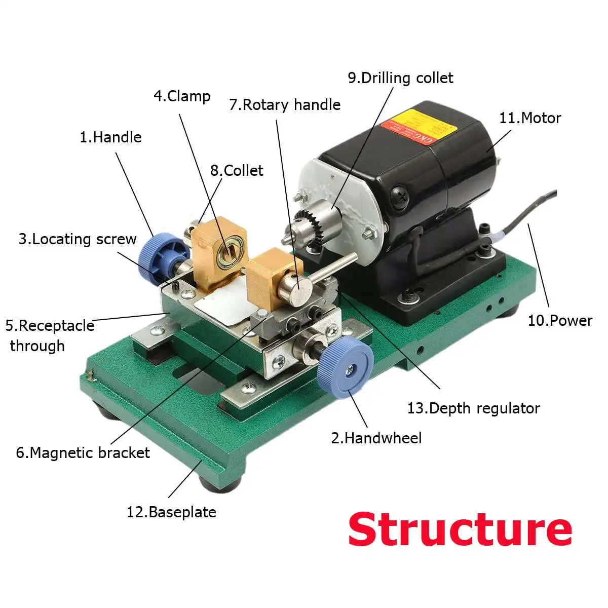 Сверлильный станок с жемчугом 220 В 280 Вт 60 Гц ювелирные изделия из бусин пуансон