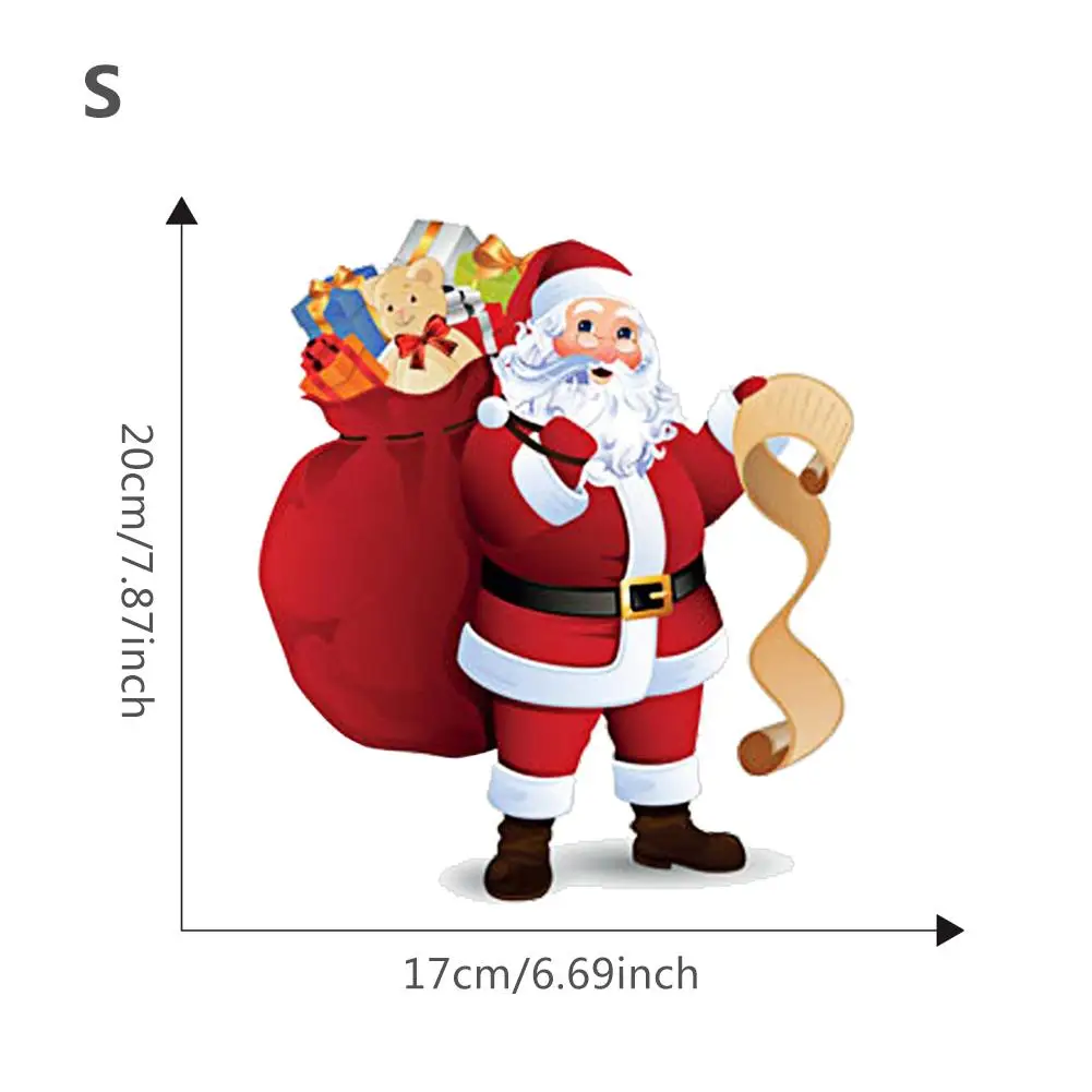Christmas Old Man Car Reflective Stickers Rear Window Sticker Glass Body Decoration Universal Home |