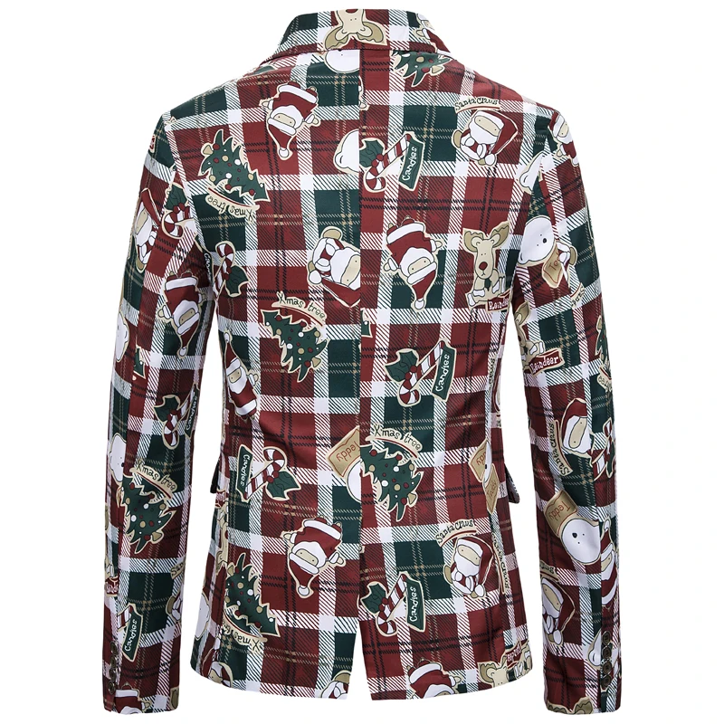 Loldeal Рождественский блейзер для мужчин новинка Рождественская елка Санта Клаус с
