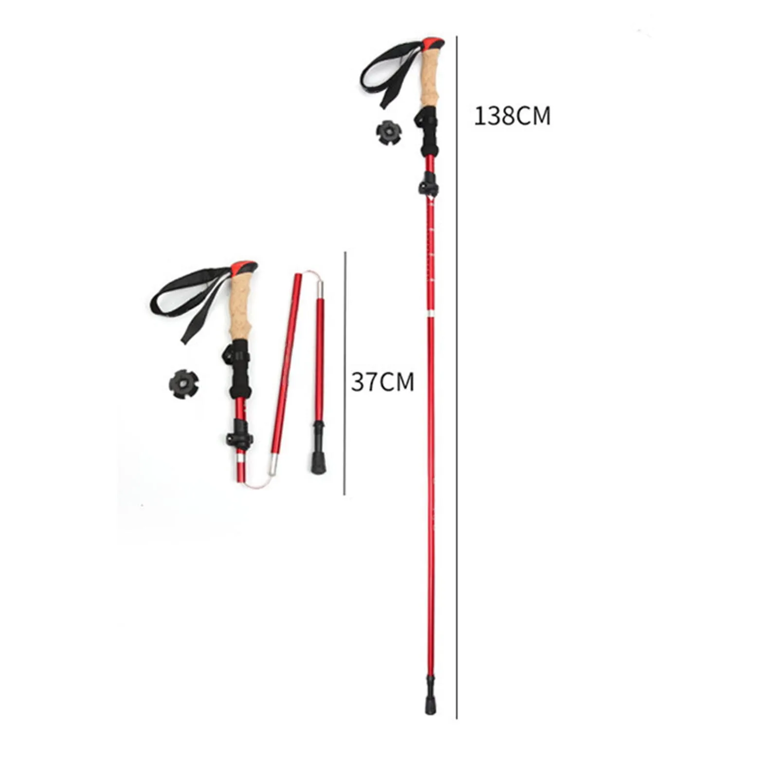 

Telescopic Ultralight Trekking Pole Anti Shock Hiking Stick Folding Walking Cane Outdoor Sports Accessories