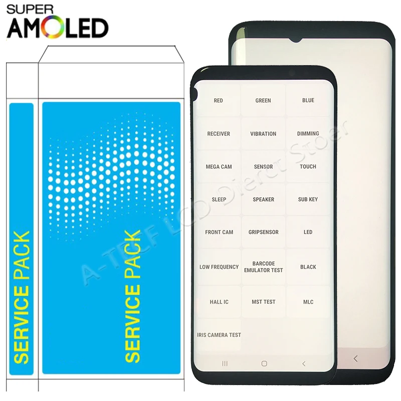 Оригинальный ЖК дисплей AMOLED S8 Plus для Samsung Galaxy s8 с рамкой в сборе G950F G955F черной