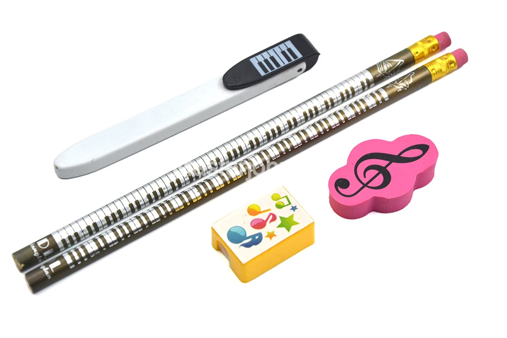 Музыкальная тема пианино музыка ноты карандаш ластик клипса харпенер брелок